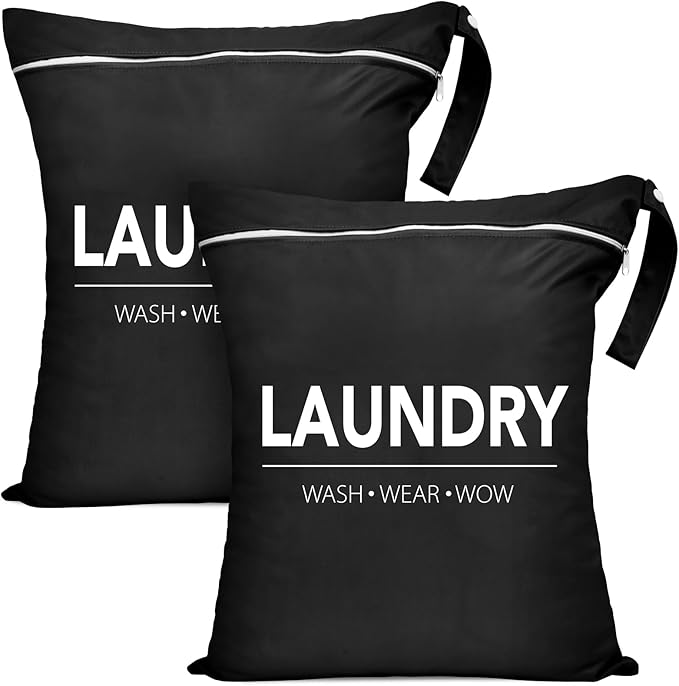 2 Pcs Large Travel Laundry Bag Waterproof Wet Dry Bag Washable Dirty Clothes Bag for Gym Clothes Laundry Wet Clothes Swimming Yoga-CubbioJoy