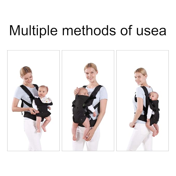 Baby Carrier Wrap,Baby Carriers Newborn to Toddler,Cozy Baby Holder Carrier Lightweight,Adjustable Baby Sling Support for Infant 7-45lbs Girl and Boy,Front Back All Positions,Shower Gift-Black-CubbioJoy