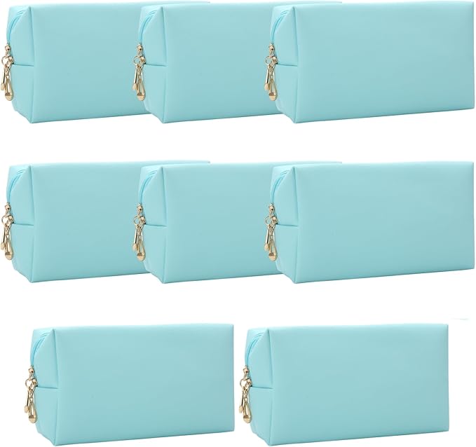 Bridesmaid Proposal Gifts Letter Cosmetic makeup bag bulk for Wedding Party Favors Bachelorette party decorations Toiletry Organizer Bag Makeup Case Gift (8, Blue)-CubbioJoy