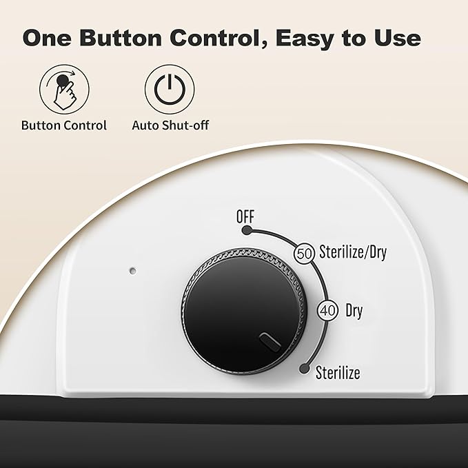 Baby Bottle Steamer, 3-in-1 Bottle Steamer and Dryer, Easy One-Dial Control Electric Steam Bottle Dryer for Baby Bottles, Baby Stuffs & Breast Pump Accessories-CubbioJoy