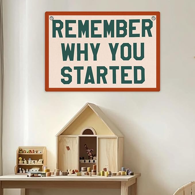 Inspirational Banner, Motivational Wall Decor, Positive Affirmations Wall Hanging, Vintage Banner Flag, Wall Flag Home Living Room Gym Dorm Office Decor, Banner for Room-CubbioJoy