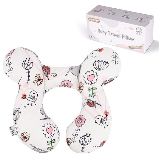 KAKIBLIN Baby Neck Pillow, Upgraded Baby Support Pillow,Babies Head Pillow,Neck Support Pillow for for Car Seat,Pushchair,Travel (Hippo)-CubbioJoy