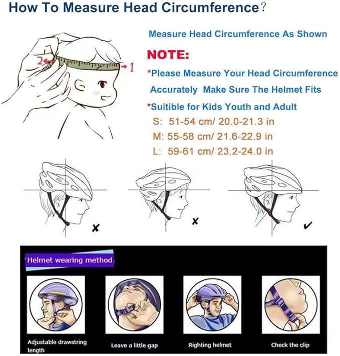 Bike Skateboard Helmet, Adjustable and Multi-Sport for Skate Scooter, 3 Sizes for Adult Youth Kids Toddler-CubbioJoy