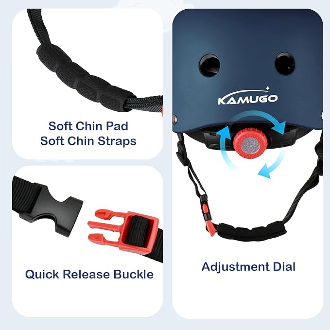 KAMUGO Kids Bike Helmet,Toddler Helmet Adjustable Kids Bicycle Helmet Girls Or Boys Ages 2-8/8-14 Years Old Multi-Sports for Cycling Skateboard Scooter-CubbioJoy