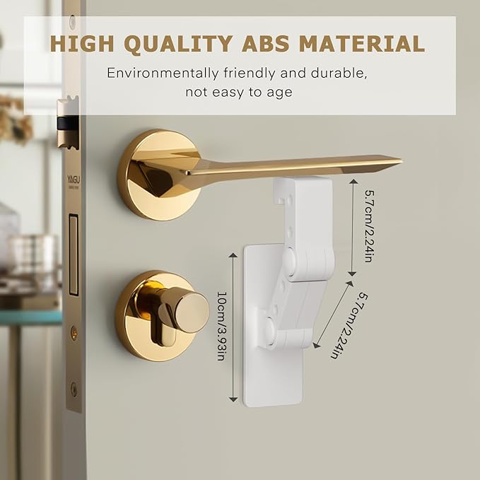 Child Proof Door Lever Lock - Door Locks for Kids Safety - Door Knob Child Proof - Baby Proofing 3M Adhesive - Door Handle Child Proof - White Baby Safety Locks for Toddlers - 1 Pack-CubbioJoy