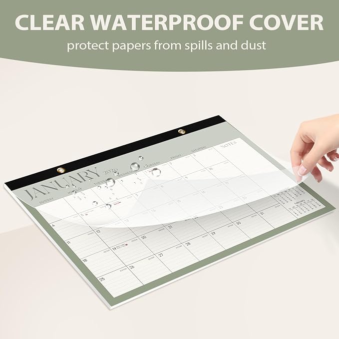 Desk Calendar 2025-2026, Runs Until December 2026 - Large Size 17" x 12" Desktop/Wall Monthly Calendar with To Do List, Personal Desk Calendar Planner for Home, School, Office-CubbioJoy