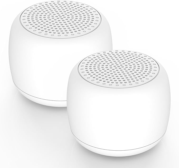 Babelio White Noise Sound Machine for Adults Kids Baby, Mini, 15 Non-looping Sounds, Timer, Memory Function, Easy to Pocket and Travel White 2 Pack-CubbioJoy