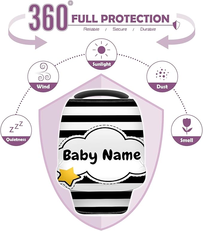 Baby Car Seat Stroller Cover Nursing Cover New Mom Breastfeeding Scarf Soft Stretchy Infant Carrier Cover Car Canopy Coverage-CubbioJoy