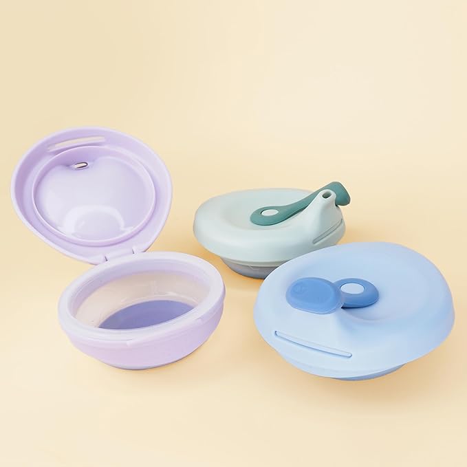 b.box Fill + Feed (Sage) | Reusable Baby Food Pouch | For Babies & Toddlers 4m+ | Silicone/Nylon Pouch, BPA-Free Lid | Dishwasher & Microwave Safe | 110mL (3.7oz, ½ Cup) Capacity-CubbioJoy