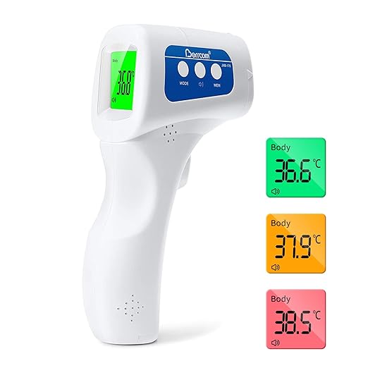 Berrcom Non Contact Forehead Thermometer Digital No-Touch Infrared Thermometers 3 in 1 for Adults and Kids Fever Check Thermometer Temperature Gun for Baby(Included 2X AAA Batteries)-CubbioJoy