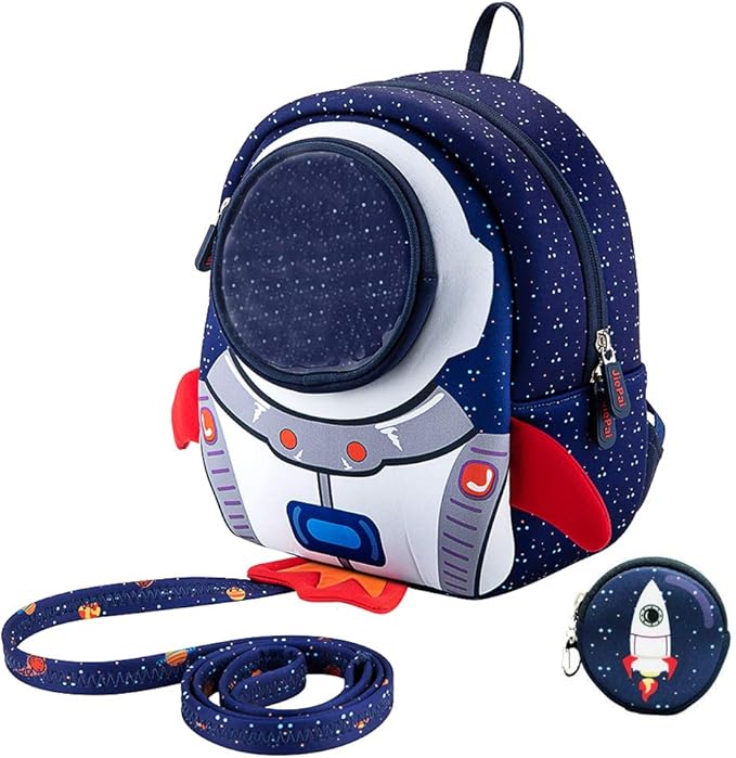JiePai Toddler Rocket Backpack Leash Anti-lost Waterproof 3D Cartoon Kids Backpack-CubbioJoy