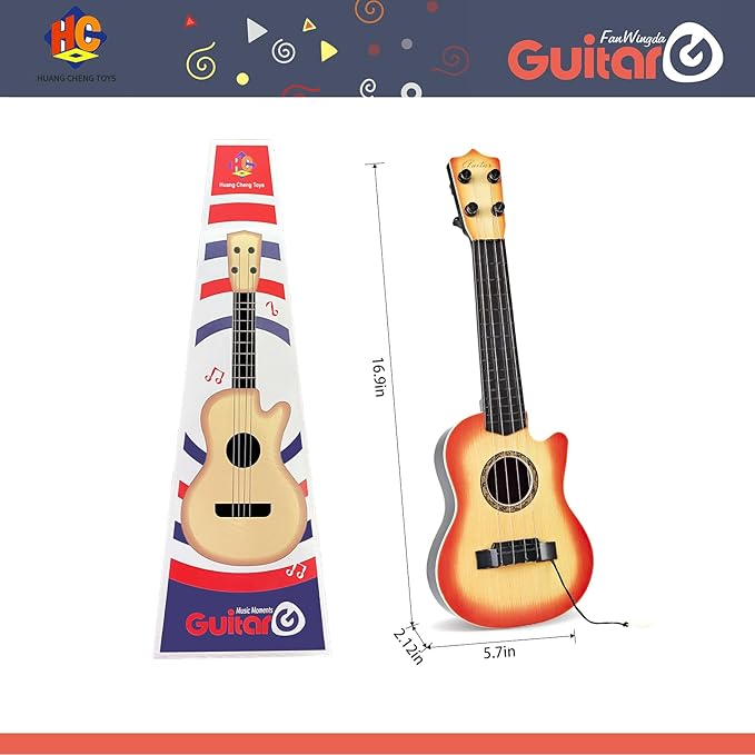 17inch Mini Guitar Toy, 4 Strings Guitar for Kids Musical Instrument Toys for Toddler Kids/Boys/Girls/Beginner.-CubbioJoy