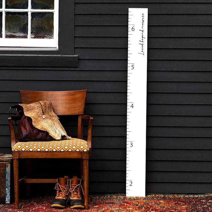 Boho Growth Chart for Wall - Wooden Growth Chart for Kids, Height Chart for Wall, Kids Height Wall Chart, Kids Sizing Chart, Wall Height Chart for Kids - Love Beyond Measure, White-CubbioJoy