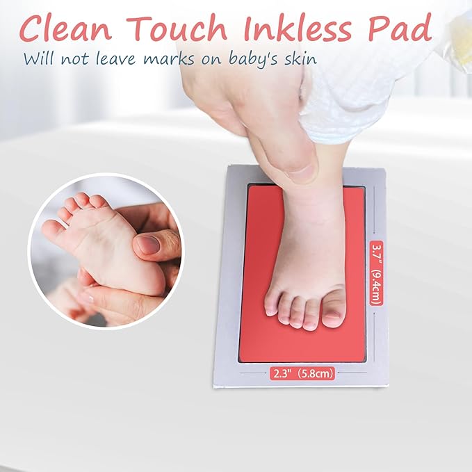 Inkless Baby Hand and Footprint Kit,Clean Touch Ink Pad for Baby Footprint Kit,No Mess Dog Paw Print Kit,DIY Footprint Ink for Baby Keepsake Gifts for Boys and Girls-CubbioJoy