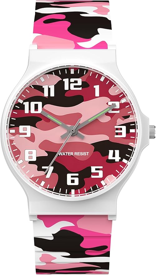Kids Analog Watch Boys Girls, 30M Waterproof, Sports Watch for Boys, Easy to Read Children's Thin Dial Wrist Watches with Soft Band, for Ages 5-15 Kids Great Birthday Gifts Christmas Day-CubbioJoy
