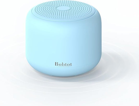 Bobtot Portable Bluetooth Speakers with Strap Easy to Carry, Wireless IPX5 Waterproof Mini Speaker with Loud Stereo Sound, 20 Hours Playtime, Rechargeable Battery, Built-in Microphone, Blue-CubbioJoy