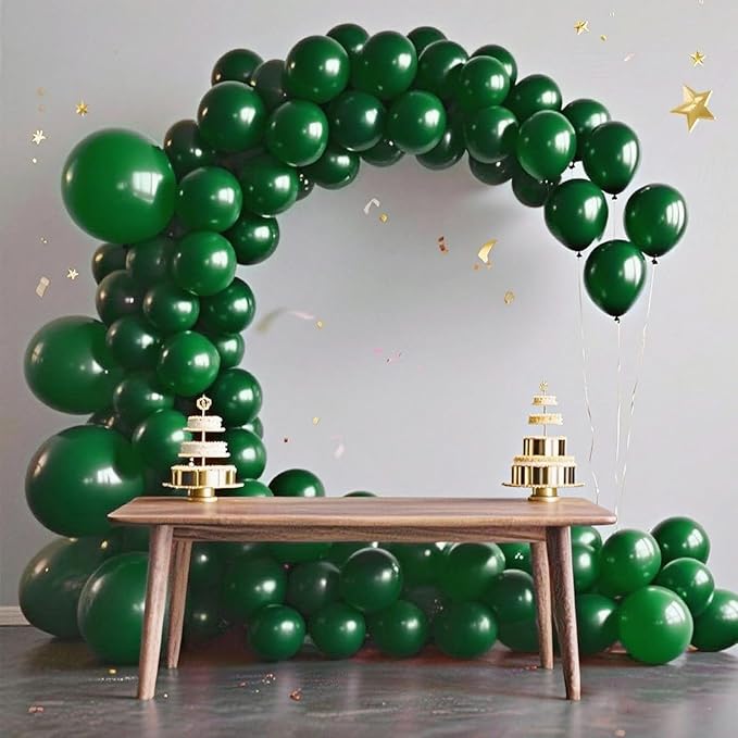 140pcs Night Green Round Balloons Different Sizes 18 12 10 5 Inch Latex Balloons for Arch Decoration Party Balloon Kit for Graduation Birthday Party Wedding Balloon Baby Shower Decoration-CubbioJoy