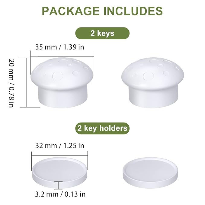 AOSITE Child Safety Magnetic Cabinet Locks Keys, 2 Pack Universal Replacement Keys Child Proof Extra Stronger Magnet Baby Locks for Cabinets and Drawers with Adhesive, 2 Key Holders Included-CubbioJoy