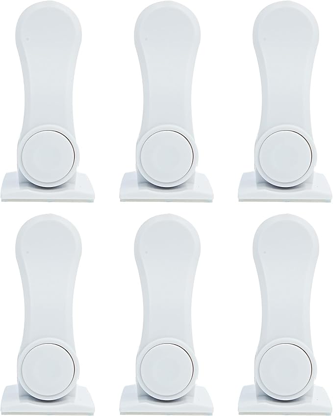 Child Proof Door Lever Lock(6 Pack) - Baby Proofing Door Handle Lock, 3M Adhesive & No DrillingNeed, Minimalist Design, Child Safety Door Handle Locks-CubbioJoy