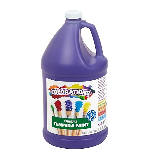 Colorations Paraben-Free Tempera Paint for Kids - 1 Gallon, Vibrant Violet. Non-Toxic and Made in the USA, Classroom Must Haves, Bulk Arts and Crafts Supplies-CubbioJoy
