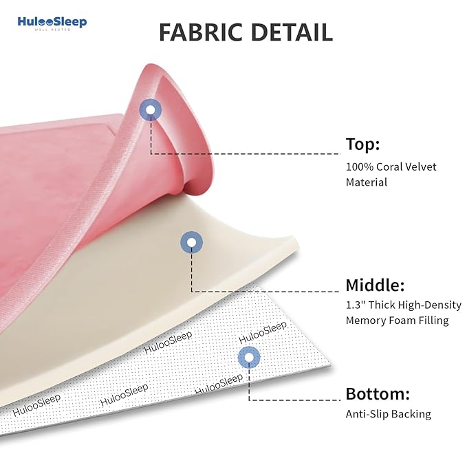 Baby Play Mat for Floor,1.3" Thick Elasti-Foam 74×50 Playpen Mat for Toddlers Infant kids,Water-Repellent Soft Coral Velvet for Tummy Time, Non-Slip Backing for Crawling,Tatami Style(Pink)-CubbioJoy