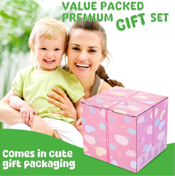 Batlofty Wooden Activity Cube, 8-in-1 Montessori Toys for 1 2 Year Old Girl Boy Toddler| Sensory Educational Learning Toys 12-18 Months | 1st Birthday Gifts, Bead Maze | Bonus Sorting & Stacking Board-CubbioJoy