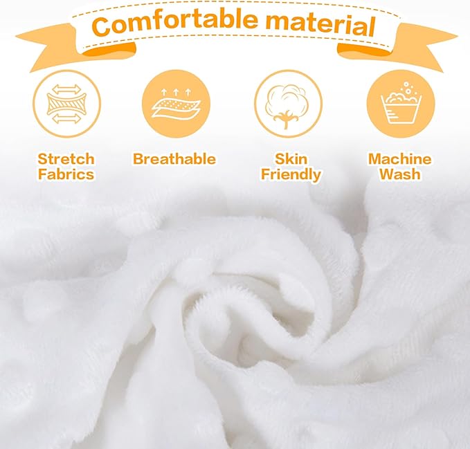 Baby Crib Bedding Set - Highland Cow Design Nursery Bed 3 Pcs Set - Chic Soft Blanket with Dotted Backing, Sheet, Pillowcase for Newborns Girls Boys Gifts Color01-CubbioJoy