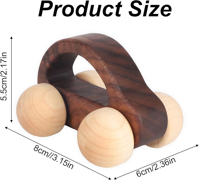 BOXOB Wooden Toys Cars, VehicleToy for Fine Motor Skill Development Wood Baby Push Race Car for Kids Toddlers Baby Boy Girl Birthday Nursery Decor Gift (Color 3)-CubbioJoy