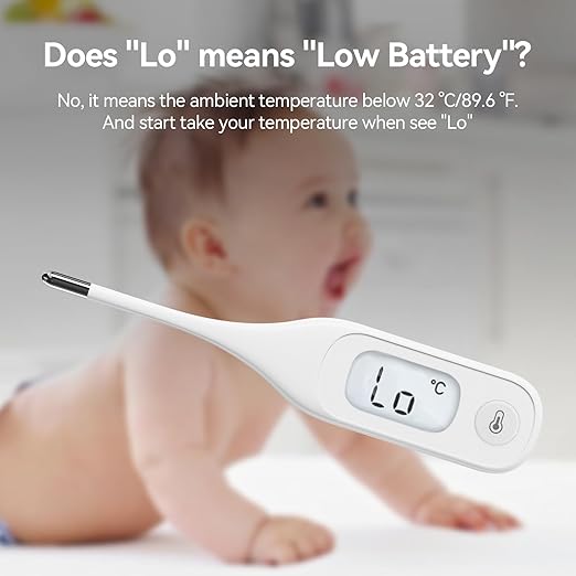 Berrcom Digital Thermometer for Adults and Kids, Medical Thermometer for Fever 10 Second Reading Armpit Thermometers with Fever Alarm-CubbioJoy