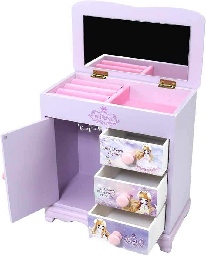 Children's Jewelry Box for Girls - Purple, Little Girl Birthday &-CubbioJoy