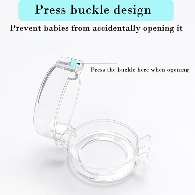 2 Pack Deadbolt Child Safety Lock Cover, Child Proof Door Knob Cover, Large Size Door Safety Deadbolt Lock for Kids, 2.76 * 2.14"-CubbioJoy