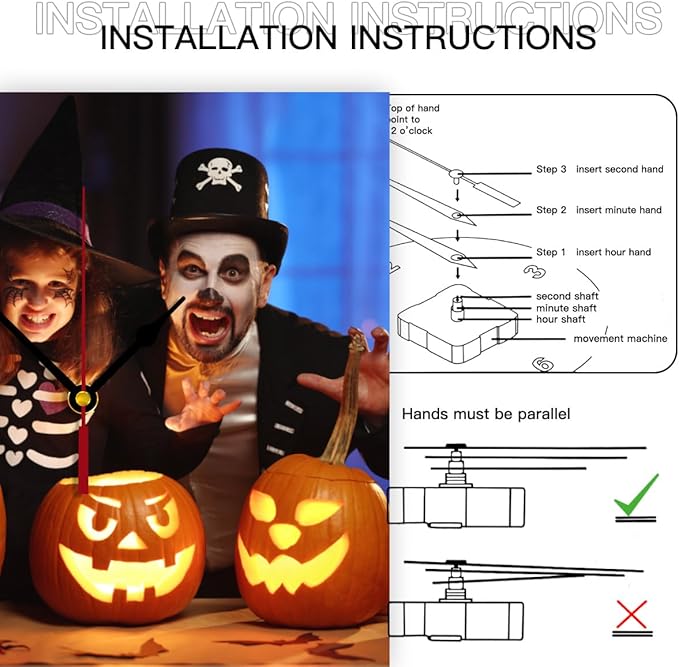 Custom Clocks for Walls Personalized Picture Hanging Time Clocks Silent Non Ticking Round Decoration for Kitchen Wedding Friend Family Lover-CubbioJoy