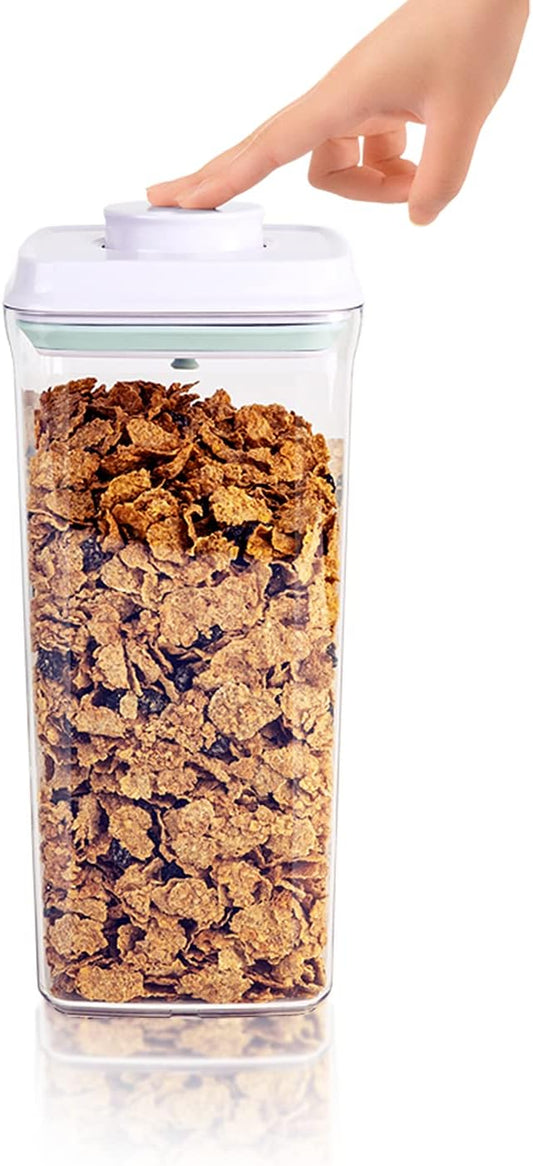 BopTop (1pc - 2500ml) Airtight Food Storage Container – Mechanical Silicone Seal Canister - BPA-Free - 2.5Qt-CubbioJoy