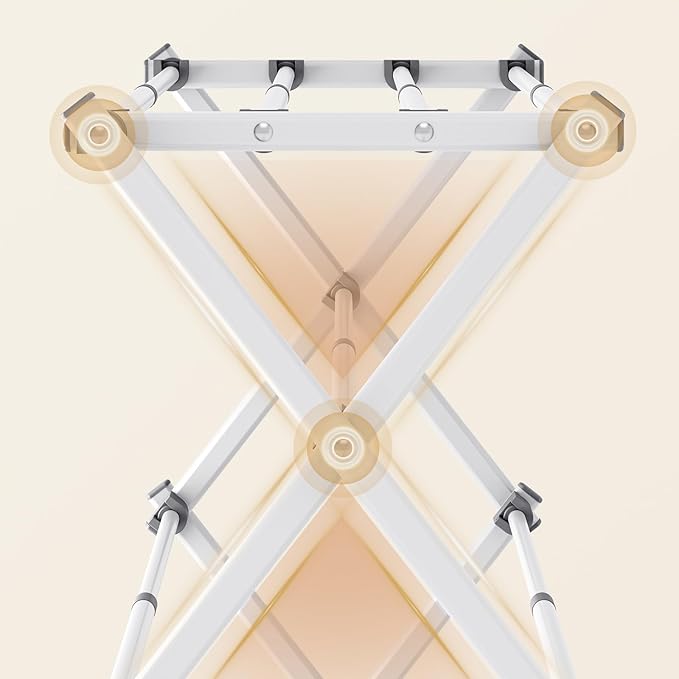 APEXCHASER Drying Rack Clothing, Clothes Drying Rack Foldable, Laundry Drying Rack Expandable, Small Clothe Hanger for Baby Clothes Towels Bibs, Socks, Clothes Airer for Indoor & Outdoor Use, White-CubbioJoy