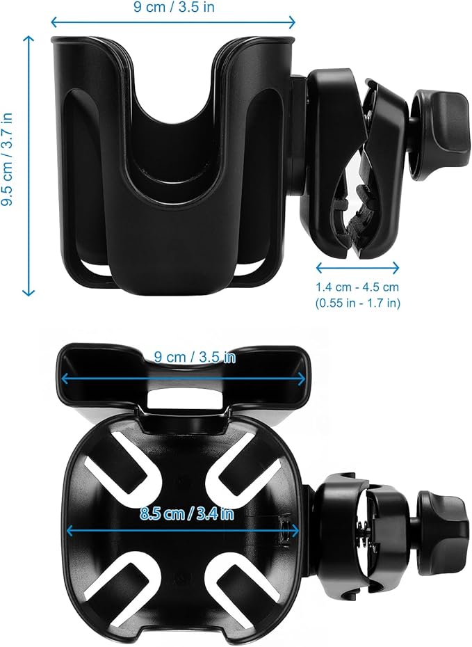 Accmor Stroller Cup Holder with Phone Holder, Bike Cup Holder, Universal Cup Holder for Uppababy Nuna Doona Strollers, 2-in-1 Cup Phone Holder for Stroller, Bike, Wheelchair, Walker, Scooter-CubbioJoy