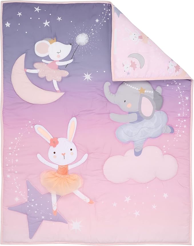 Bedtime Originals Tiny Dancer 3-Piece Ballet Baby Crib Bedding Set - Elephant-CubbioJoy