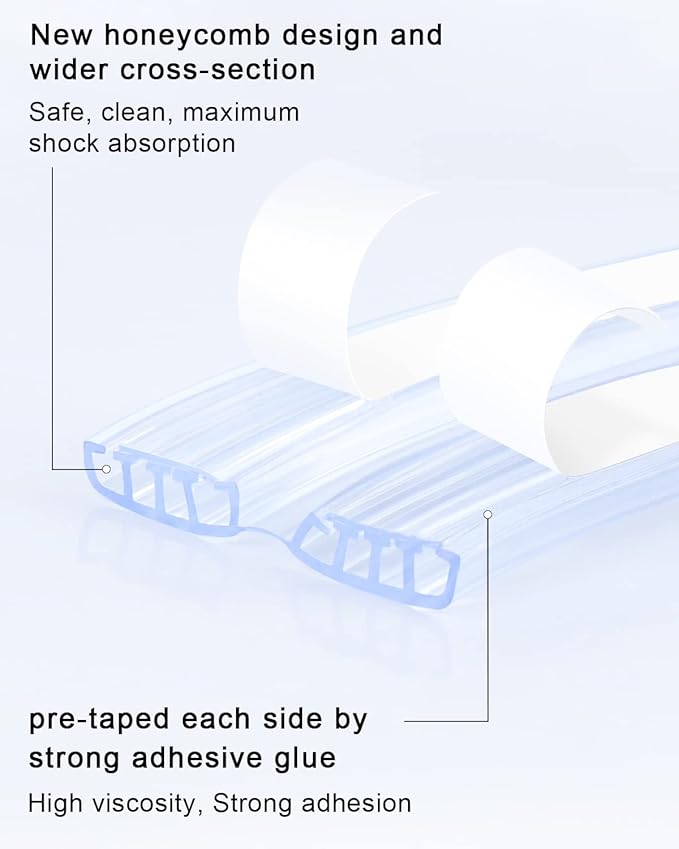 Baby Proofing,32.8ft(10M) Silicone Soft Corner Protectors with Pre-Taped Strong Adhesive, Edge Protectors for Sharp Corners of Cabinets, Tables-CubbioJoy