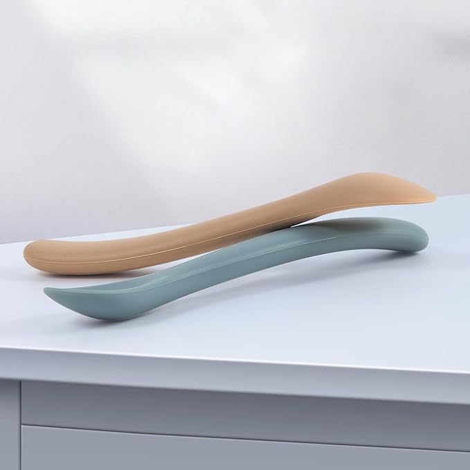 Baby Spoons, 6 Pack First Stage Silicone Feeding Spoons, Soft Tip Feeding Baby Utensils, Baby Led Weaning Supplies Training Spoons, Dishwasher and Boil Safe-CubbioJoy