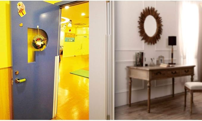 2 PCS AILUOQI Door Jam Shield Finger Pinch Guard for Baby Proofing, Kids, Hinge Cover Pinch Guard for 90 & 180 Degree Doors Frame & Baby Gate. 47.2" H, 6.7" W. 2 Pieces Set-CubbioJoy