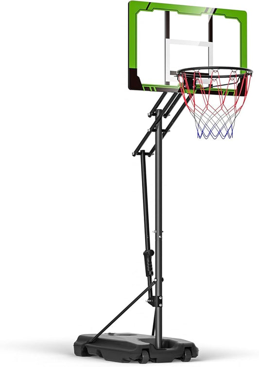 Basketball Hoop Outdoor 10 FT Height Adjustable, Portable Basketball Goals Systems with 45" Backboard for Youth Adults Kids - Backyard, Driveway, Indoor Play-CubbioJoy