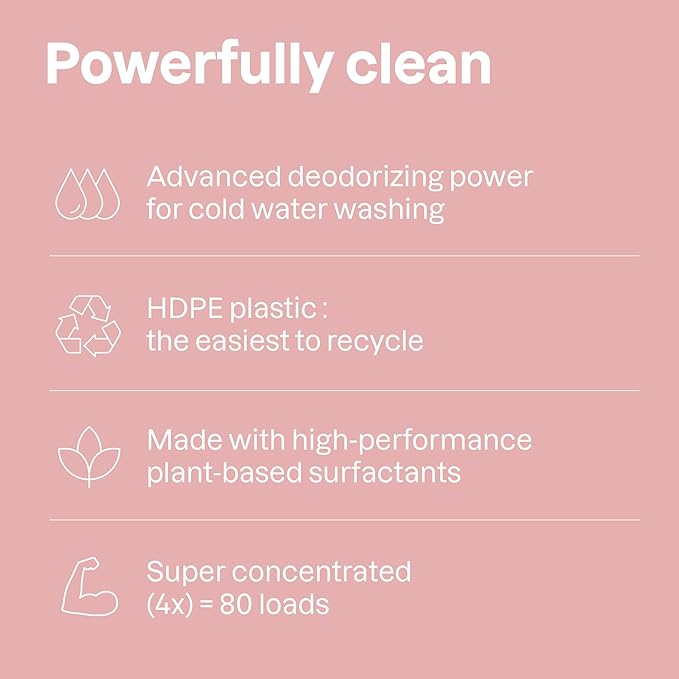 ATTITUDE Baby Laundry Detergent Liquid, EWG Verified, Safe for Baby Clothes, Infant and Newborn, Vegan and Naturally Derived Washing Soap, HE Compatible, Unscented, 80 Loads, 67.6 Fl Oz-CubbioJoy