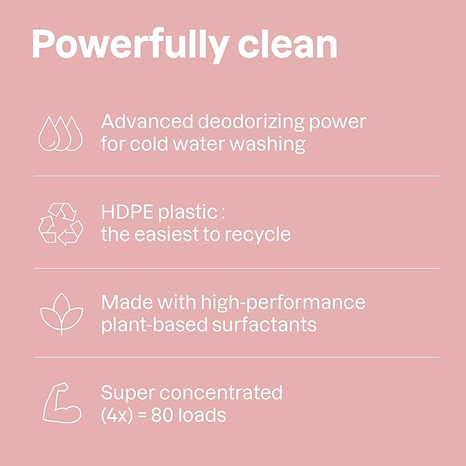 ATTITUDE Baby Laundry Detergent, EWG Verified, Plant and Mineral-Based Formula, HE Compatible, Vegan Household Products, Unscented, 80 Loads, 67.6 Fl Oz (Pack of 6)-CubbioJoy