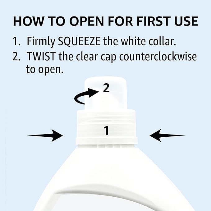 Amazon Basics Concentrated Liquid Laundry Detergent, Free of Perfumes & Clear of Dyes, 110 loads, 82.5 Fl Oz (Previously Solimo)-CubbioJoy