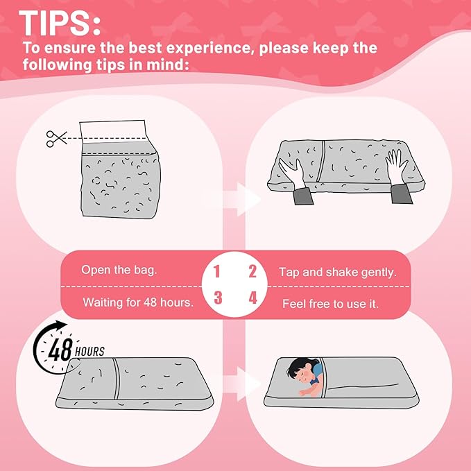 COMAX 3-in-1 Bean Bag Chair for Kids, Toddler Beanbag Bed, Convertible Child Floor Lounger, Floor Mattress with Filler for Girl Boy Sleeping Reading, Pink-CubbioJoy