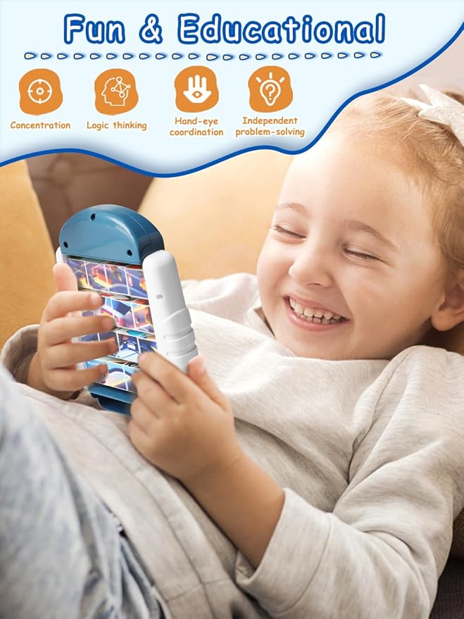 16-Piece Rotating Puzzles for Kids 4-6, Toddlers Puzzles 3-4, Road Trip, Airplane Activities Game, Travel Toys - Brain Teaser, Fine Motor Skills - Birthday Gifts Boys Girls - Special Vehicle-CubbioJoy