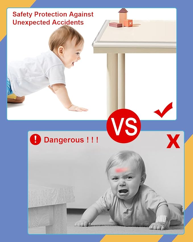 Clear Corner Protectors, Corner Protector Baby Proofing, Soft Edge Protectors,16.4ft(5M) Corner Guards Furniture Corner&Edge Safety Bumpers with Upgraded Strong Adhesive for Furniture&Sharp Corners-CubbioJoy