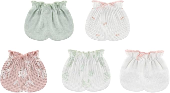 Baby Hat and Mittens Set Cotton Newborn Baby Hats Caps for Boys and Girls, 0-6 Months-CubbioJoy