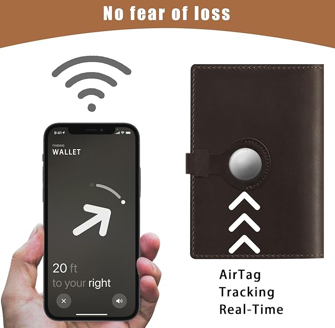 Jack&Chris Genuine Leather Passport Holder For Travel, RFID Blocking Handmade Passport Holder with Card Case Organized & Safe, Quality Travel Essentials for Women and Men for Gifting, Coffee-CubbioJoy