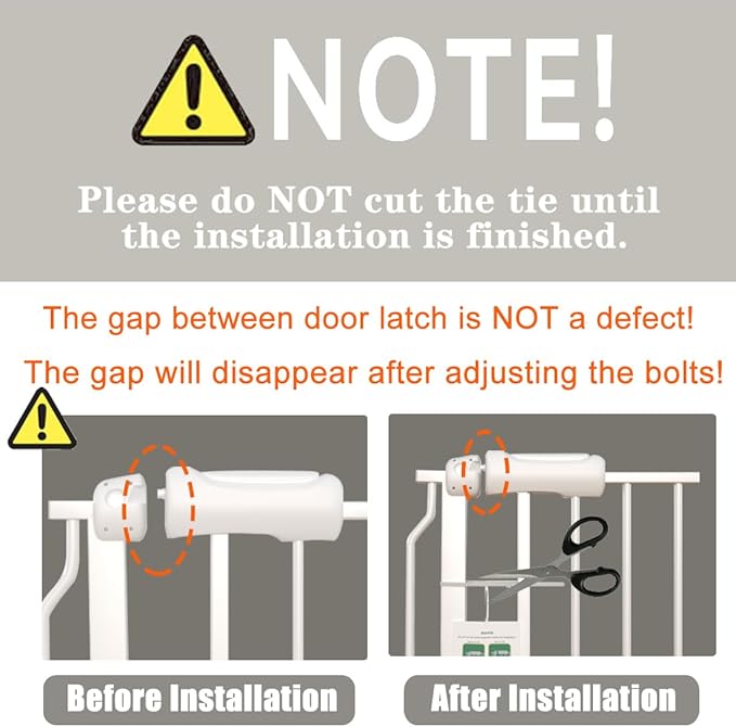 Baby Gate for Doorways Stairs Hallway 85.8-90.5 Inch Wide, Walk Through Child Gates with Pressure Mounted Extention Kit, Indoor Safety Child Gates for Kids or Pets-CubbioJoy