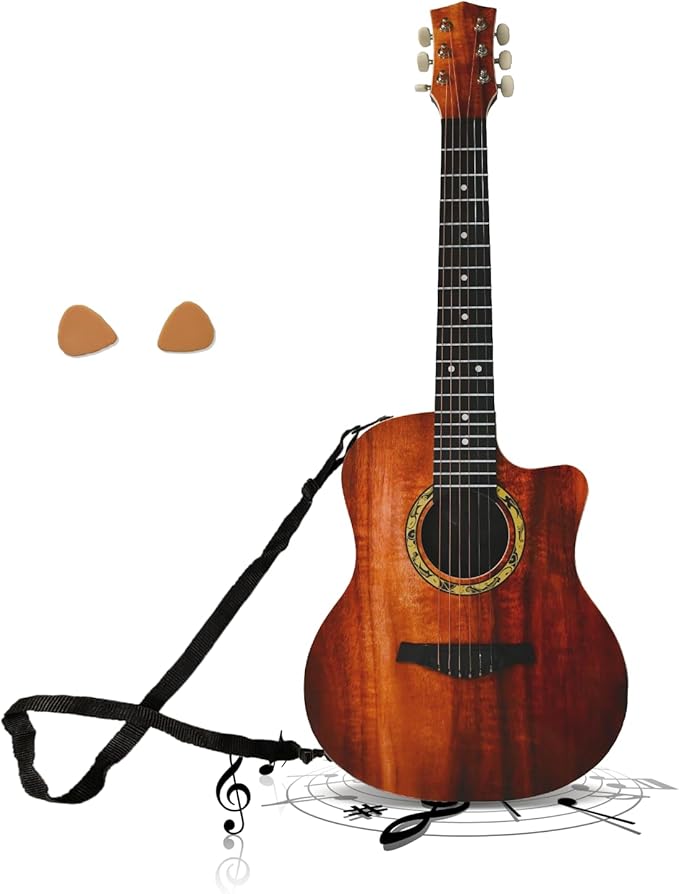 31 Inch Guitar Toy for Kids, 6Strings, Guitar Musical Instrument Toy, Birthday Present for Beginner Children Boys Girls , Beginner Practice First Musical Instrument for Children, Toddlers-CubbioJoy